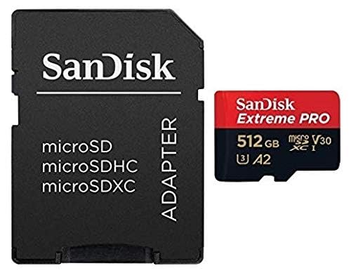 SanDisk 512GB Extreme Pro MicroSDXC Card Compatible with GoPro Hero (2024) and Hero 13 Action Cameras 200MB/s Read Speed (SDSQXCD-512G-GN6MA) Bundle