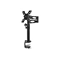 Monoprice 3-Way Adjustable Tilting Monitor Desk Mount Bracket - For 13 To 30 Inch Monitors, Up To 33 lbs, 15.7 x 9.6 x 3 inches, Black