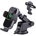 WixGear Wireless Car Charger, (New Version Automatic Arms) Auto-Clamping Fast Wireless Car Charger, Phone Holder for Car, 15W Qi Fast