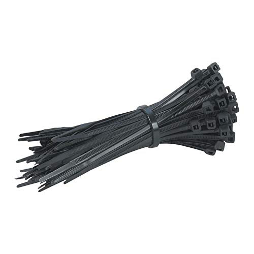 Supreme Cable Ties Heat Stabilized UV Nylon Cable Zip Ties [Pack of 100] - 14 in., 120lbs, Black, Heavy Duty Zip Ties | Office Organizers