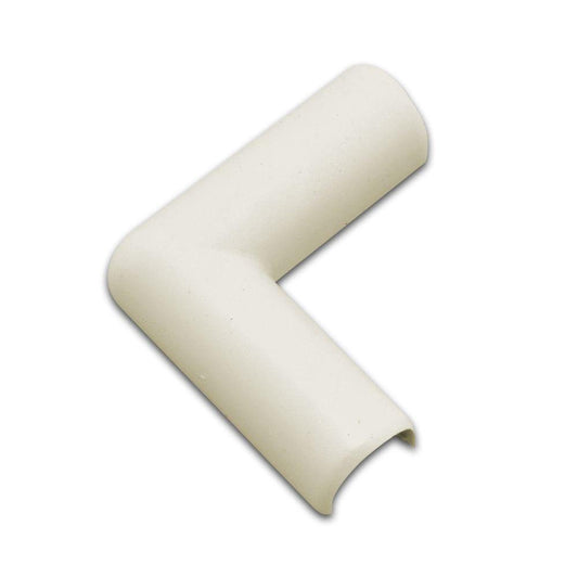 Legrand Wiremold C6 Cordmate Flat Elbow Cord Cover, Organizer for Wall, Holds 1 Cord or Cable, Ivory (1 Pack)