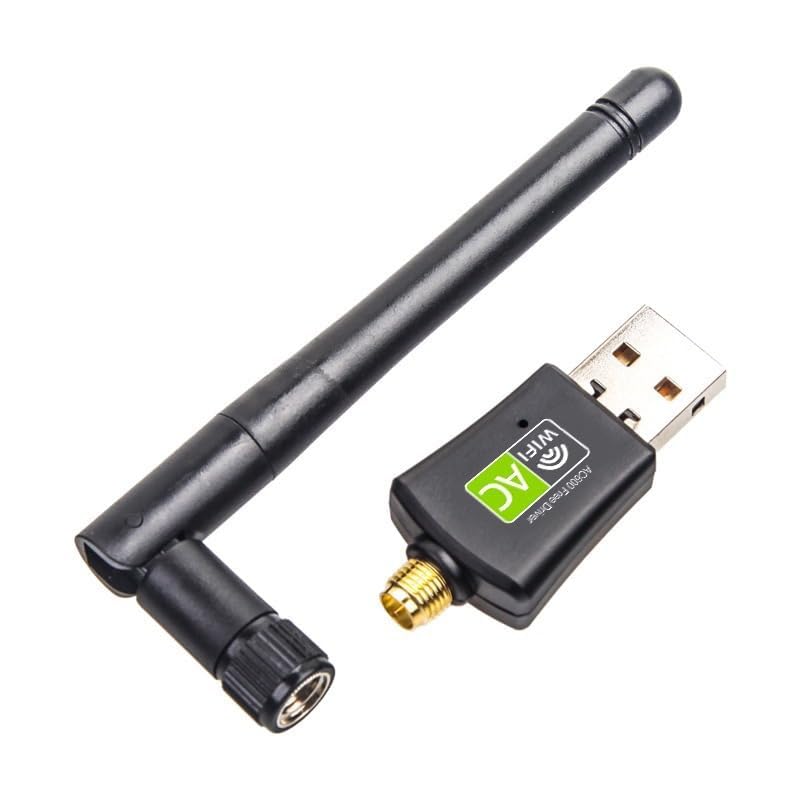 USB WiFi Adapter 600Mbps Wireless Card Network Dongle for PC Laptop Desktop with High Gain 5dBi Antenna Dual Band 802.11a 2.4GHz 150Mbps 5GHz 433Mbps