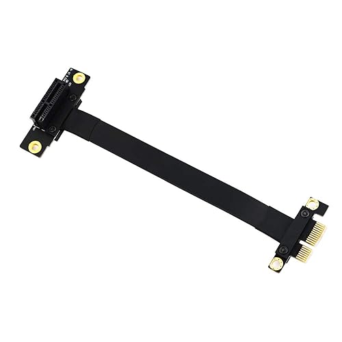 SUPERPLUS PCI Express Adapter Cable x1 PCIe Adapter Cable PCI-e PCI Express 36PIN 1X Extension Cable pcie Riser Cable (90 Degree20cm Extension Cord)