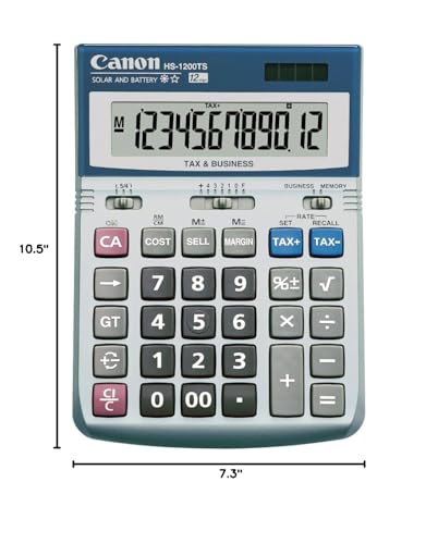 Canon Office Products HS-1200TS Business Calculator, Black, 4 7/8 x 6 7/8