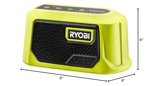 RYOBI One PAD02B ONE+ 18V Cordless Compact Bluetooth Speaker (Tool Only) (Renewed)