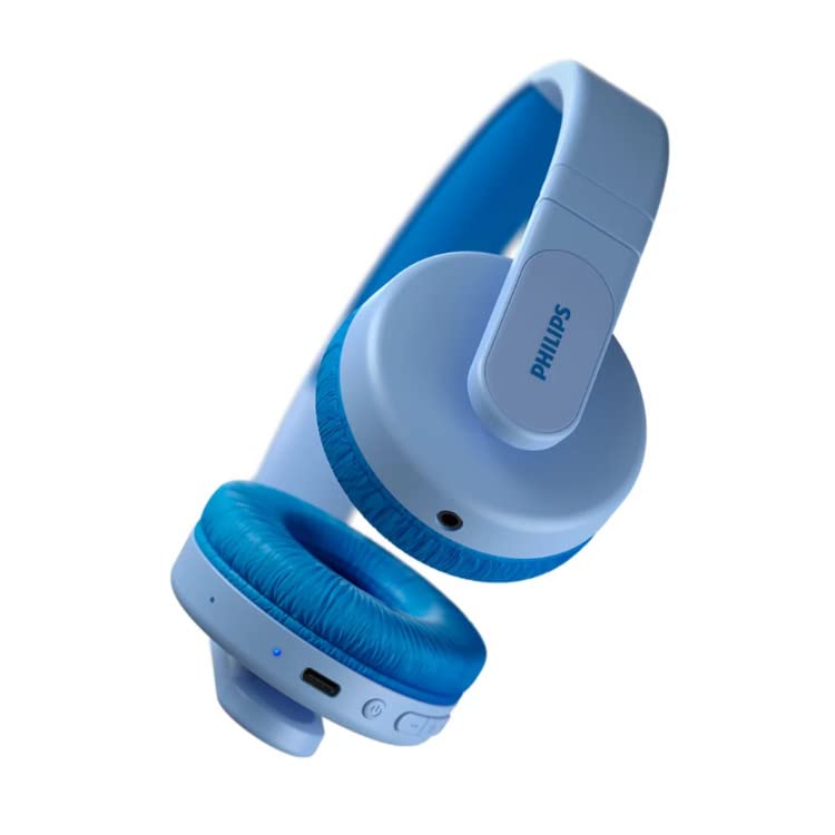 Philips K4206 Kids Wireless On-Ear Headphones, Bluetooth + Cable Connection, 85dB Limit for Safer Hearing, Built-in Mic, 28 Hours Play time, Parental…