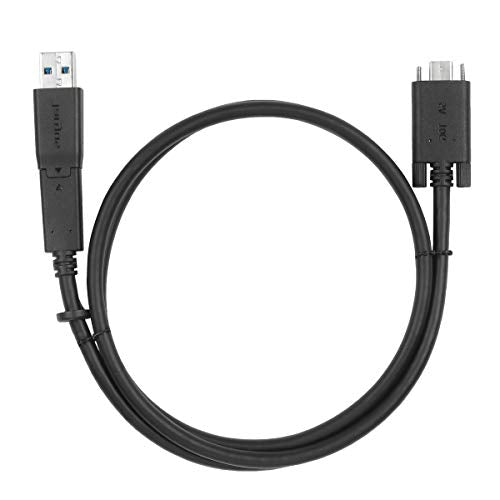 Targus USB-C Male to USB-C Male Cable with Screw and USB-A Tether, 1M Length for Secure and Reliable Connectivity, Compact Design for Travel
