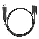 Targus USB-C Male to USB-C Male Cable with Screw and USB-A Tether, 1M Length for Secure and Reliable Connectivity, Compact Design for Travel