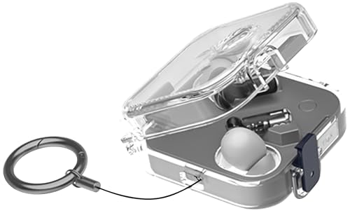 Geiomoo TPU Cover for Nothing Ear (3) Case, Flexible Scratch Resistant Protective with Carabiner (Clear)