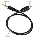 GFSHOP 3.5mm Off Camera Shutter Connecting Cable Cord 3.5mm-DC2 Camera Connecting Plug for Nikon Cameras with Pixel Shutter Remote Control