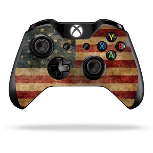 MightySkins Skin Compatible with Microsoft Xbox One or One S Controller - Vintage Flag | Protective, Durable, and Unique Vinyl wrap Cover | Easy