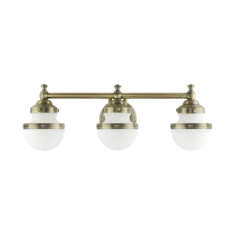 Livex Lighting 3 Light Polished Brass Bath Vanity,5713-02