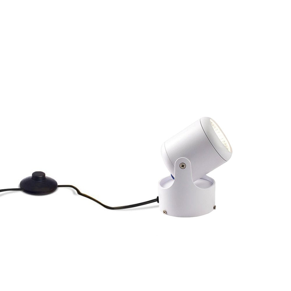 Kiven LED Accent Uplight w/Foot Switch? Handheld Sized Portable Spot Light, White