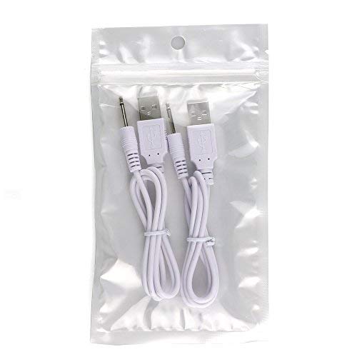 VibeMax (2 Pack) Massager Charger - Fast Charging USB Cable | 2.5mm DC Charger Cord