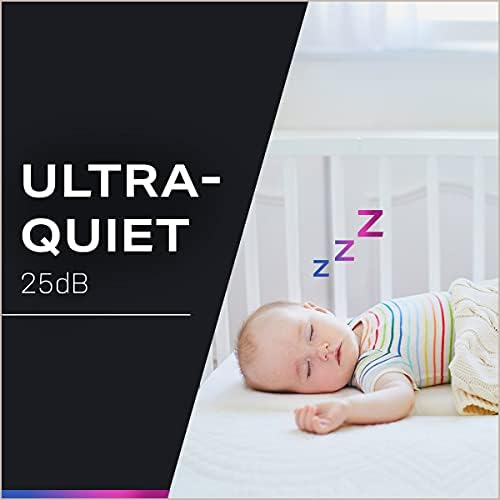 Profile Air Purifier for Small Rooms, True HEPA Filter with Activated Carbon, Quiet 25 dB Sleep Mode, Air Quality Sensor, Auto Mode, Child Lock