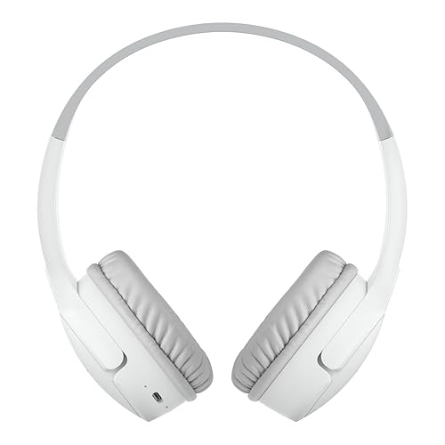 Belkin SoundForm Children's Mini Wireless Headphones with Built-in Microphone and Fun Sticker for 30 Hours Playback - Study Holidays on Ear…