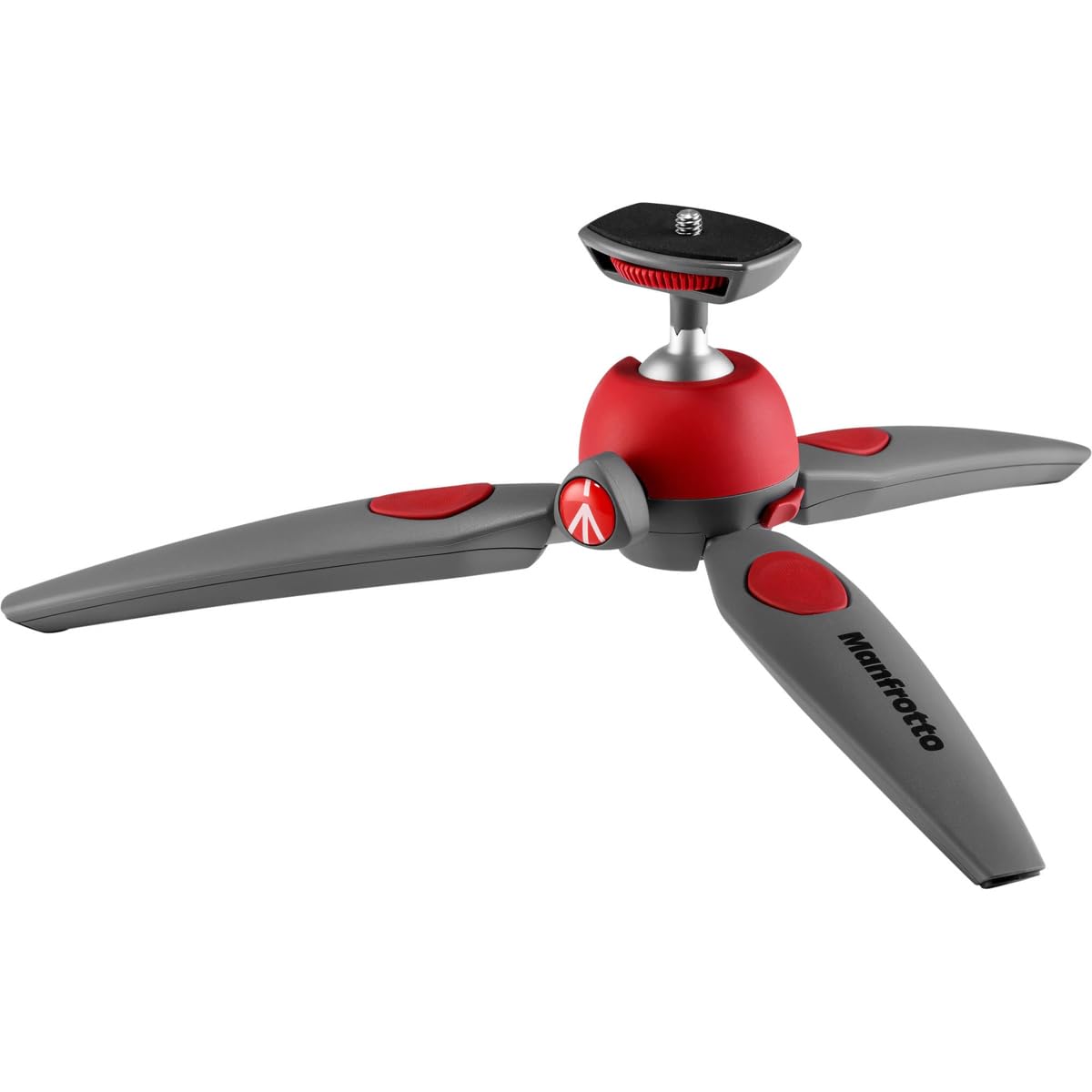 Manfrotto PIXI EVO 2-Section Mini Tripod, Red (MTPIXIEVO-RD)
