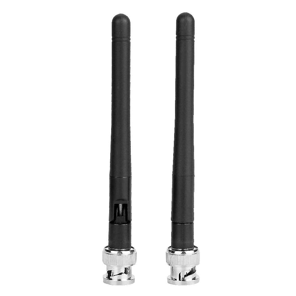 2-Piece UHF Antenna Set with BNC Connector for EW100 EW300 EW500 G3 Receiver, 780-830MHz, 4.5 Inch Replacement Antenna for Wireless Microphone System