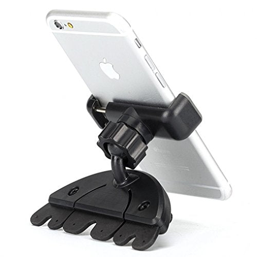 Premium CD Player Slot Car Mount Phone Holder Dock for iPhone SE, 6 6S, 6 and 6S Plus, 5S 5C 5 5G 4S (All carriers including AT&T, T-Mobile, Sprint