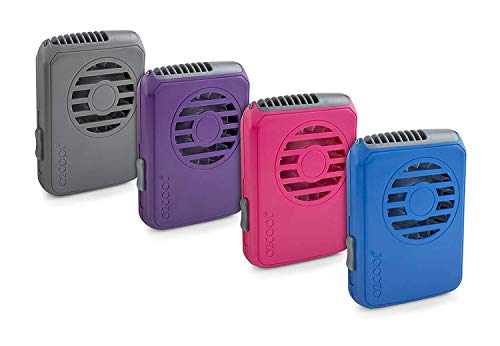 O2COOL Deluxe Hands-Free Wearable Necklace Fan Random Colors 2-Pack