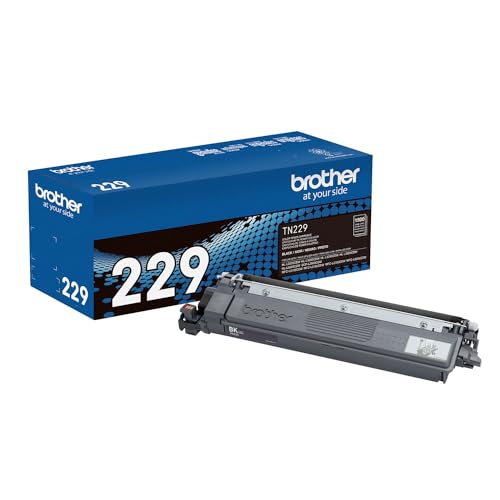 Brother Genuine TN229BK Black Standard Yield Printer Toner Cartridge - Print up to 1,500 Pages(1)