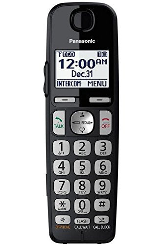 PANASONIC Additional Cordless Phone Handset for use with KX-TGE4x Series Cordless Phone Systems - KX-TGEA40B (Black)