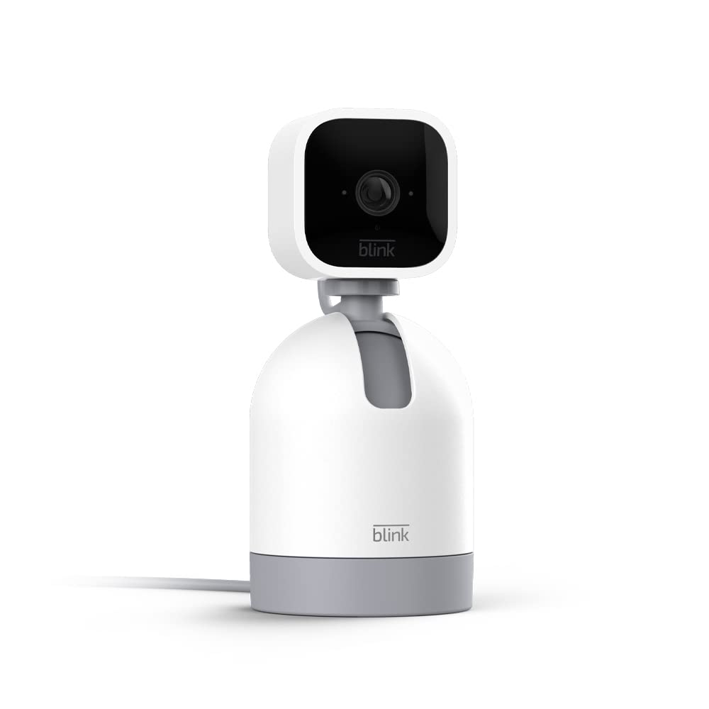 Blink Mini Pan-Tilt Camera (newest model), Rotating indoor plug-in smart security camera, two-way audio, HD video, motion detection, Works with Alexa