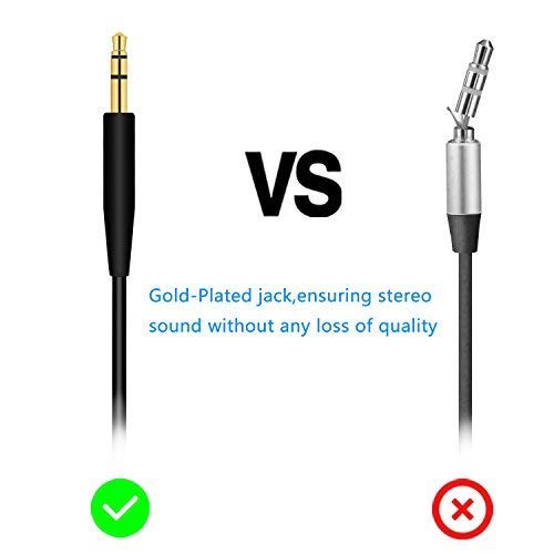 Saipomor QuietComfort45 Replacement Aux Cable Compatible with Bose On-Ear2 OE2 OE2i QuietComfort35II (QC35 II) QC25 QC35 SoundlinkII SoundTrue NC700…