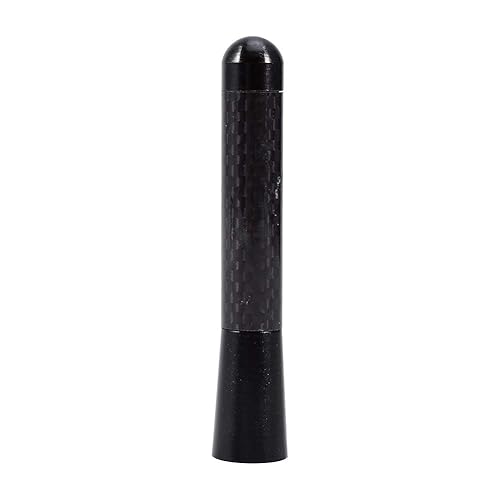 Keenso 80mm/120mm Black Carbon Fiber Screw Aluminum Car Short Radio Antenna Set Universal Aluminum Receiving Antenna Auto Accessories Antennas