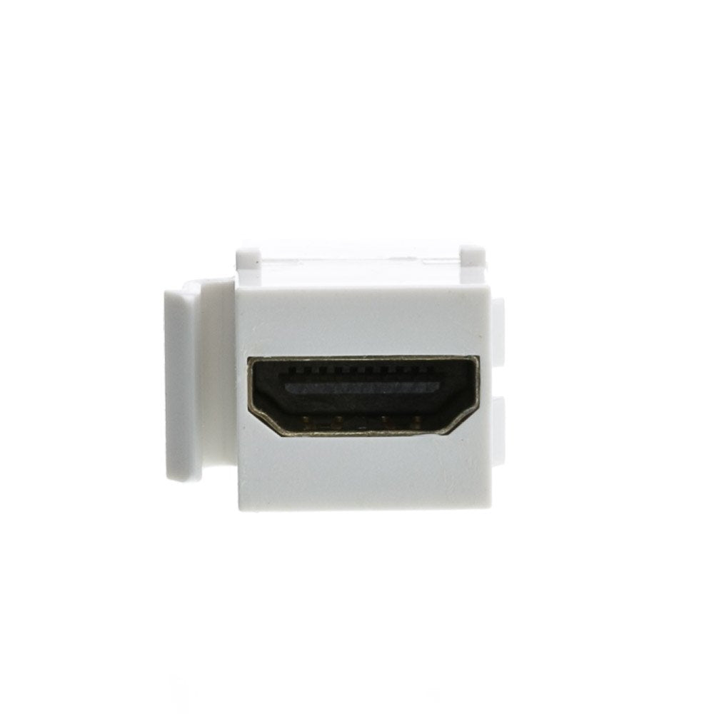 CableWholesale HDMI High Speed Keystone Insert Coupler, HDMI Type-A Female to HDMI Type-A Female, 4K 60Hz, White