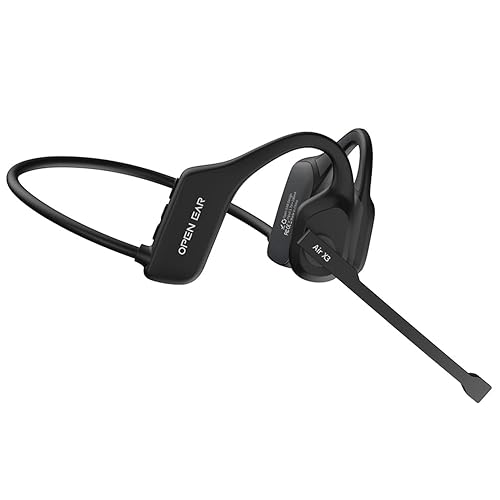 GkGk Open Ear Bluetooth Headphones, Air Conduction Wireless Bluetooth V5.3 Headset with Built-in Mic for Running, Driving and Outdoor Sports