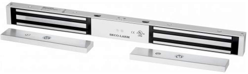 Seco-Larm E-941DA-600Q Electromagnetic Double-Door Maglock, 600-lb (272kg) Holding Force, 12 or 24 VDC (Selectable), No Residual Magnetism, Adjustable