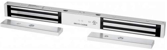 Seco-Larm E-941DA-600Q Electromagnetic Double-Door Maglock, 600-lb (272kg) Holding Force, 12 or 24 VDC (Selectable), No Residual Magnetism, Adjustable