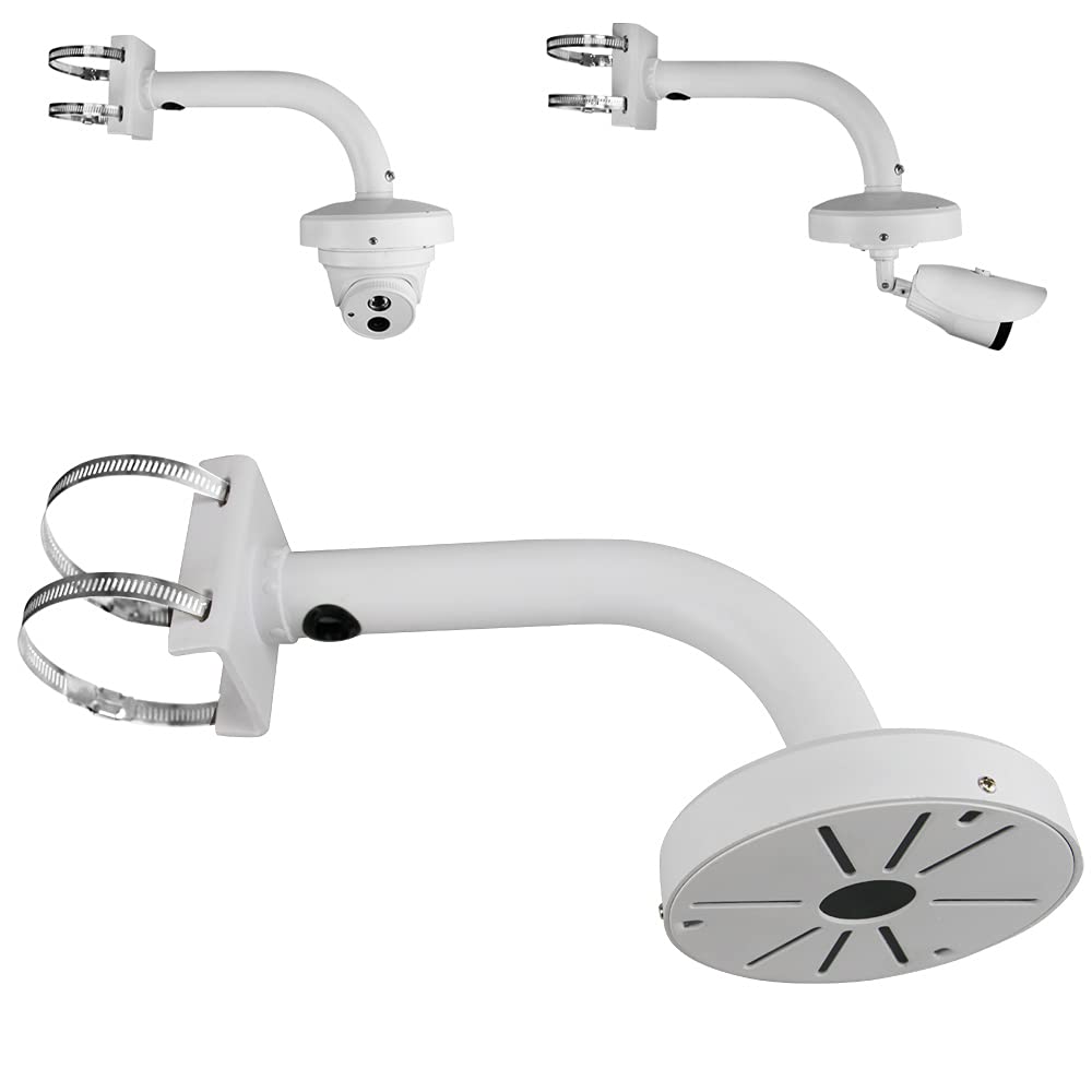 compcctv Dome Camera Universal Heavy-Duty Outdoor Security Camera Pole Mount Bracket Universal Security Camera CCTV Security Camera Mount Bracket (1