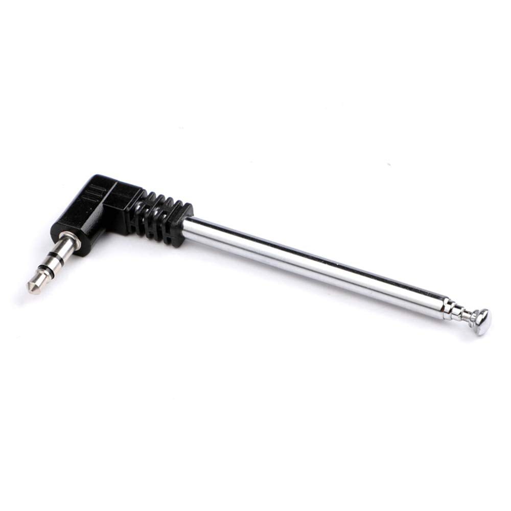 Taidacent 10 Pcs 3.5MM Connector Low Frequency TV Audio/Digital UHF VHF Telescopic Radio Antenna Extendable FM Whip Antenna DIY High Gain FM Radio