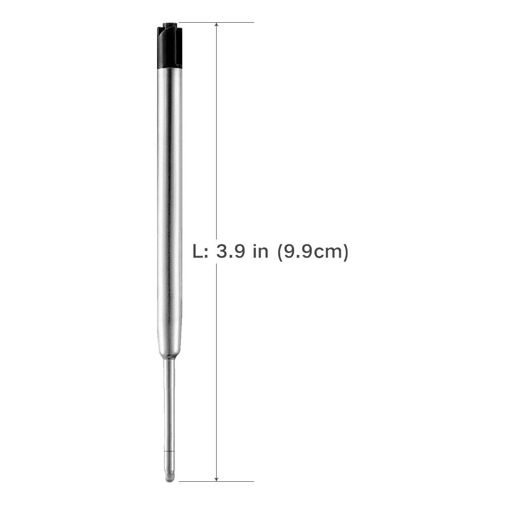 ChaoQ Black Ink Refills (6pcs), Replaceable Ballpoint Pen Refills