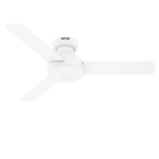 Hunter Fan 44 inch Indoor Ceiling Fan with No Light, Low Profile Flush Mount White Ceiling Fan, 3 Blades, For Kids Room, Home Office, Living Room or
