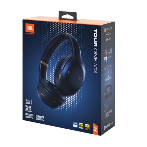 JBL Tour One M3 Smart Tx - Wireless Over-Ear Noise Cancelling Headphones with Smart Transmitter, Hi-Res Audio (3.5mm or USB-C), Spatial 360 Sound…