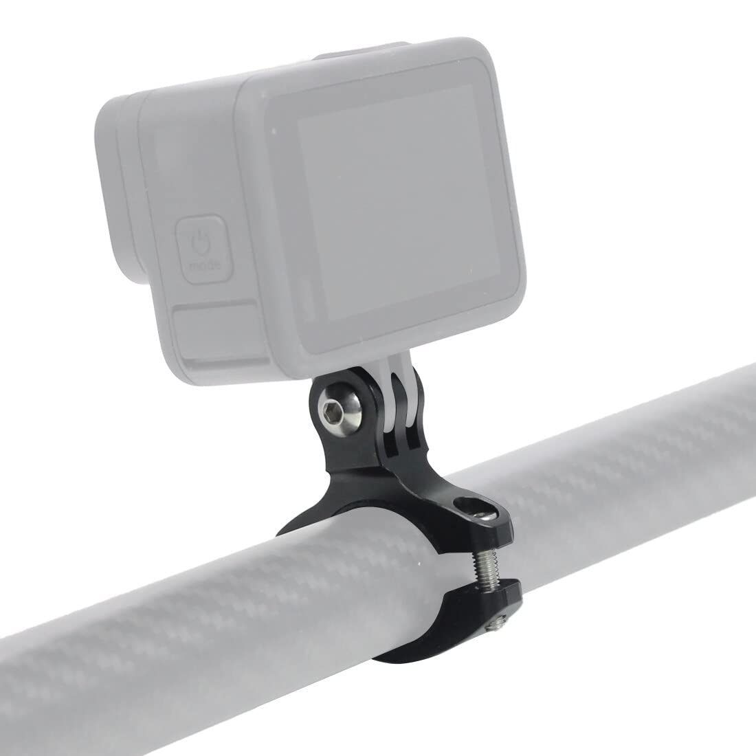 NovelGoal Motorcycle Handlebar Clamp Metal Mount Roll Bar Holder Bike Seat Post Clip Bracket Compatible with Go-pro 13 12 11 10 9 8 Bicycle Camera