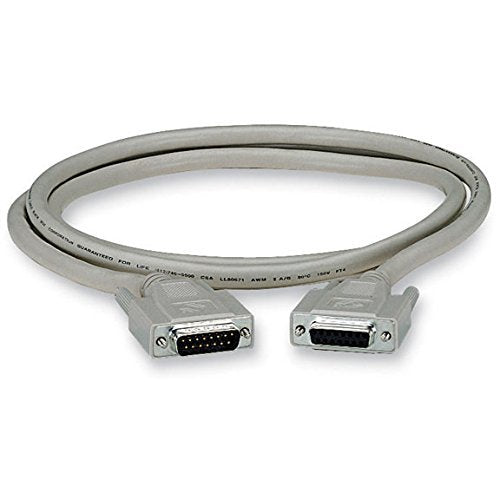 Black Box DB15 Molded Shielded Data Cable M/F 15Ft. with Thumbscrews