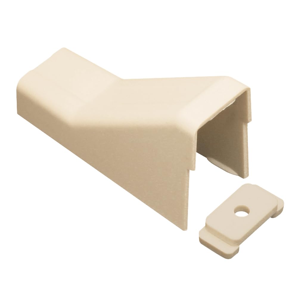ICC Raceway Ceiling Entry and Clip, Wire Organizer and Cable Management Fitting, Cord Cover for Wall & Floor, 3/4", Pack of 10, Ivory