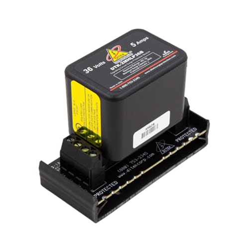DITEK DTK-2MHLP36BWB Hybrid Field Replaceable Suppression Module W/Hardwired Base, 5 AMP, 36 V, 2 Pair, Rack Mount