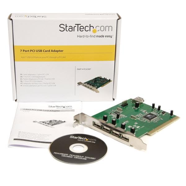 STARTECH.COM 7 Port USB 2.0 PCI Interface Card - USB Controller Adapter Card