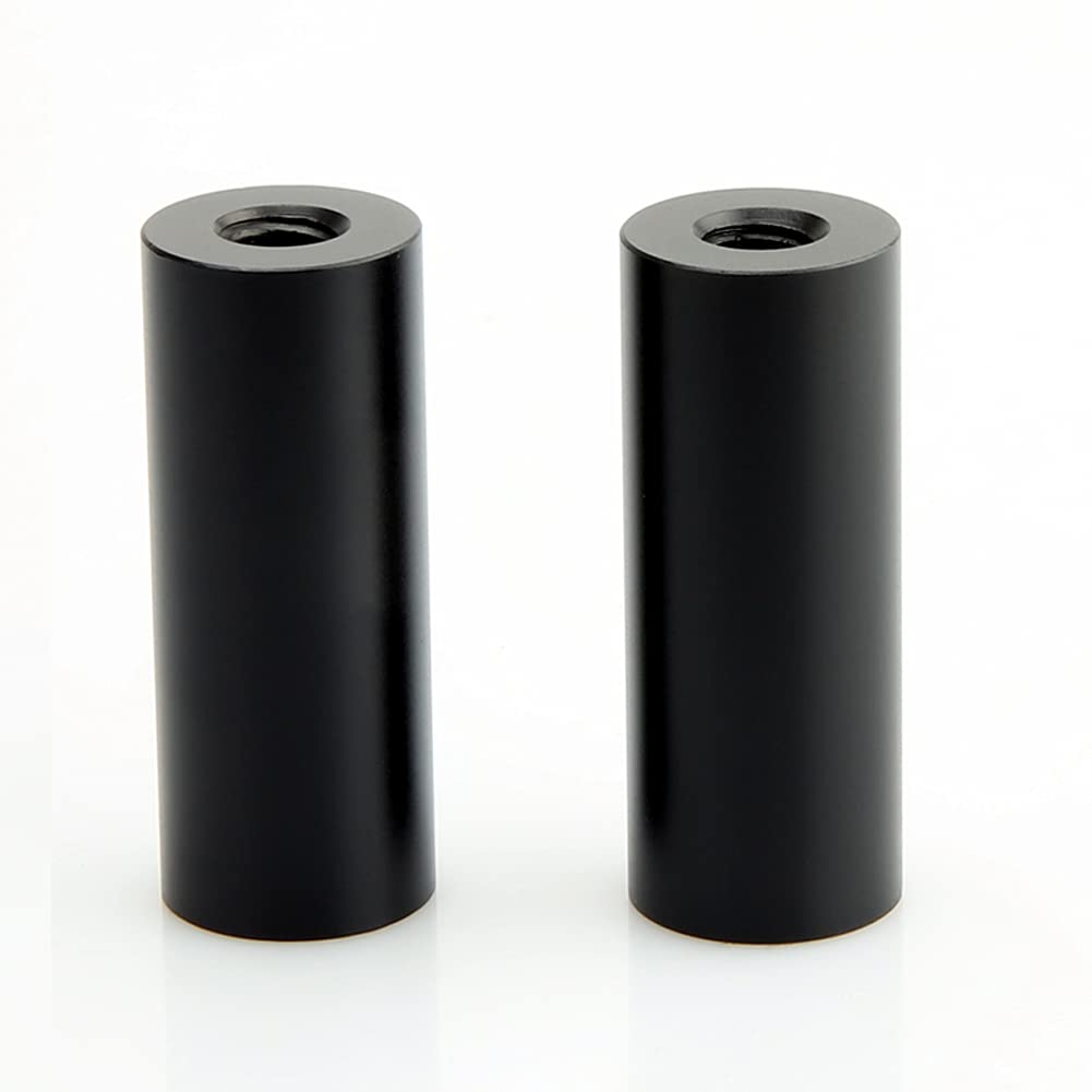NICEYRIG 1.5 Inch 15mm Micro Rod with 1/4 Female Threads, Black Oxided Aluminum Alloy Camera Rod [Pack of 2] - 026