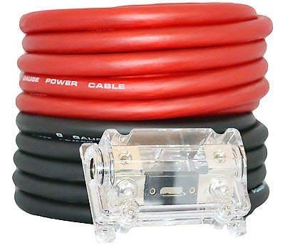 AMERICAN TERMINAL AT-KIT0-25RB, 0 Gauge Amplifier Wire Power/Ground Amp Cable - 50 Ft.