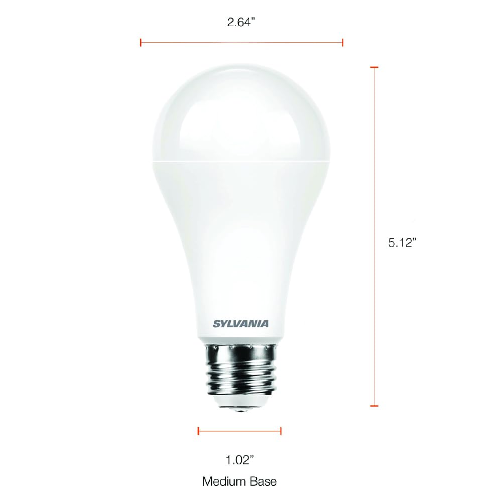 Sylvania 3-Way 6/13/19W EverydayLED A21 LED Light Bulb, 600/1500/2150 Lumens, Non Dimmable, 80 CRI, 2700K, Soft White - 1 Pack (42052)