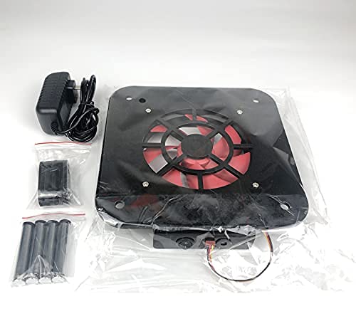 Mac mini Radiator Cooling Fan Wind Speed Enhancement Modified Double Deck Acrylic Chassis,Mini Radiator Overclock Base with 12cm Silent Fan