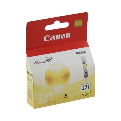 Canon 2949B001 OEM Ink - (CLI-221Y) iP3600 iP4600 iP4700 MP540 MP550 MP560 MP620 MP630 MP640 MP980 MP990 MX860 MX870 Yellow Ink Tank by Canon