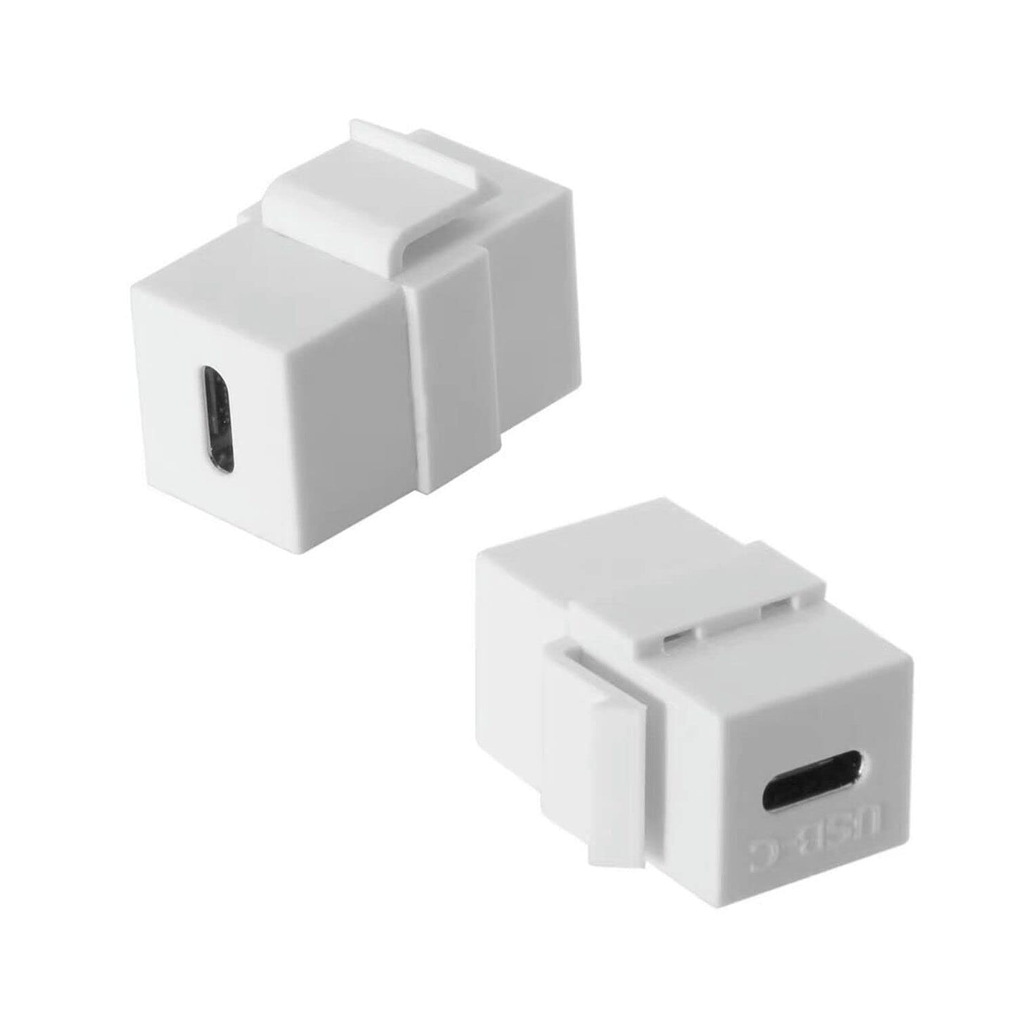 OUYFBO USB C Keystone Jack Inserts,(3-Pack) USB 3.1 Type-C Module Coupler Adapters Female to Female Keystone Insert Snap-in Connector Socket Adapter