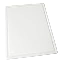 Winco Heavy-Duty Plastic Cutting Board with Groove, 12" x 18" x 1/2", White